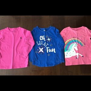 5 Long Sleeve Girl Shirts